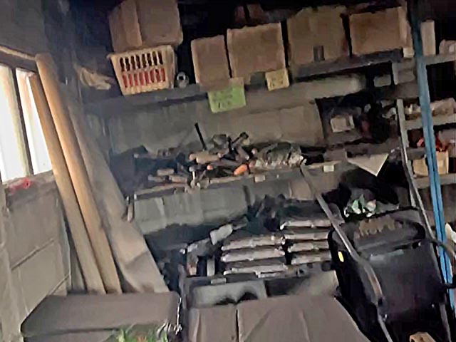 Fire damage at the allotment shop.