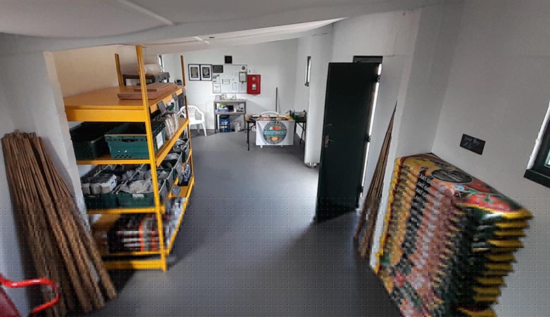 Interior of the shop at Eastney and Milton Allotments.