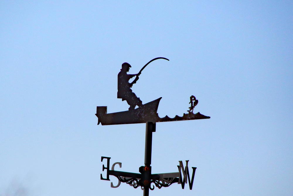 Weather vane at Eastney Lake allotments.