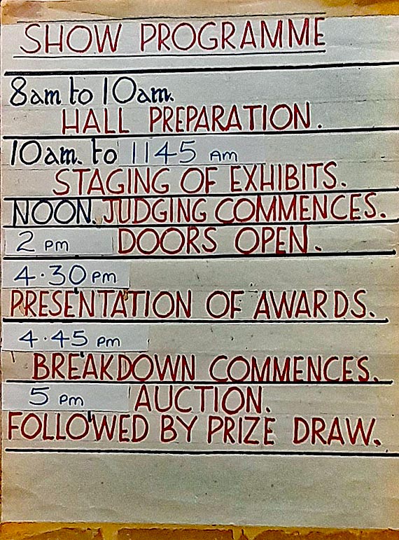 Eastney and Milton allotments - Show Programme.